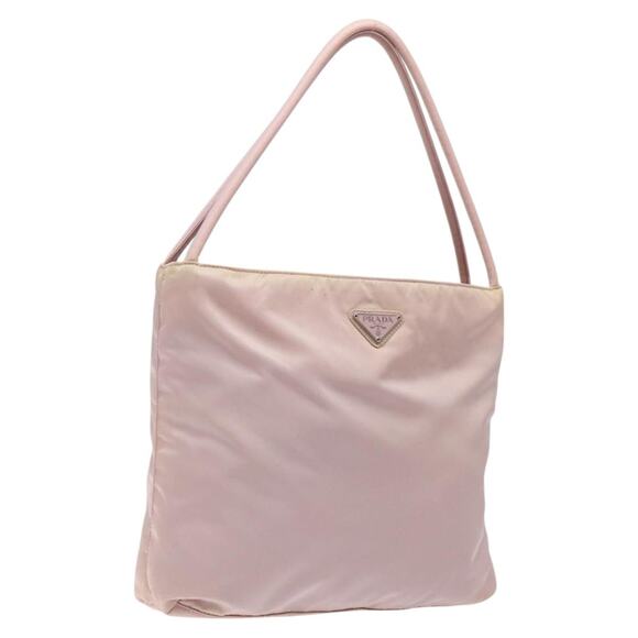 PRADA Shoulder Bag Nylon Pink Silver - Picture 1 of 12